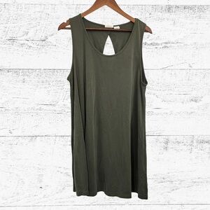 Sigrid Olsen Olive Green Sleeveless Mini Dress